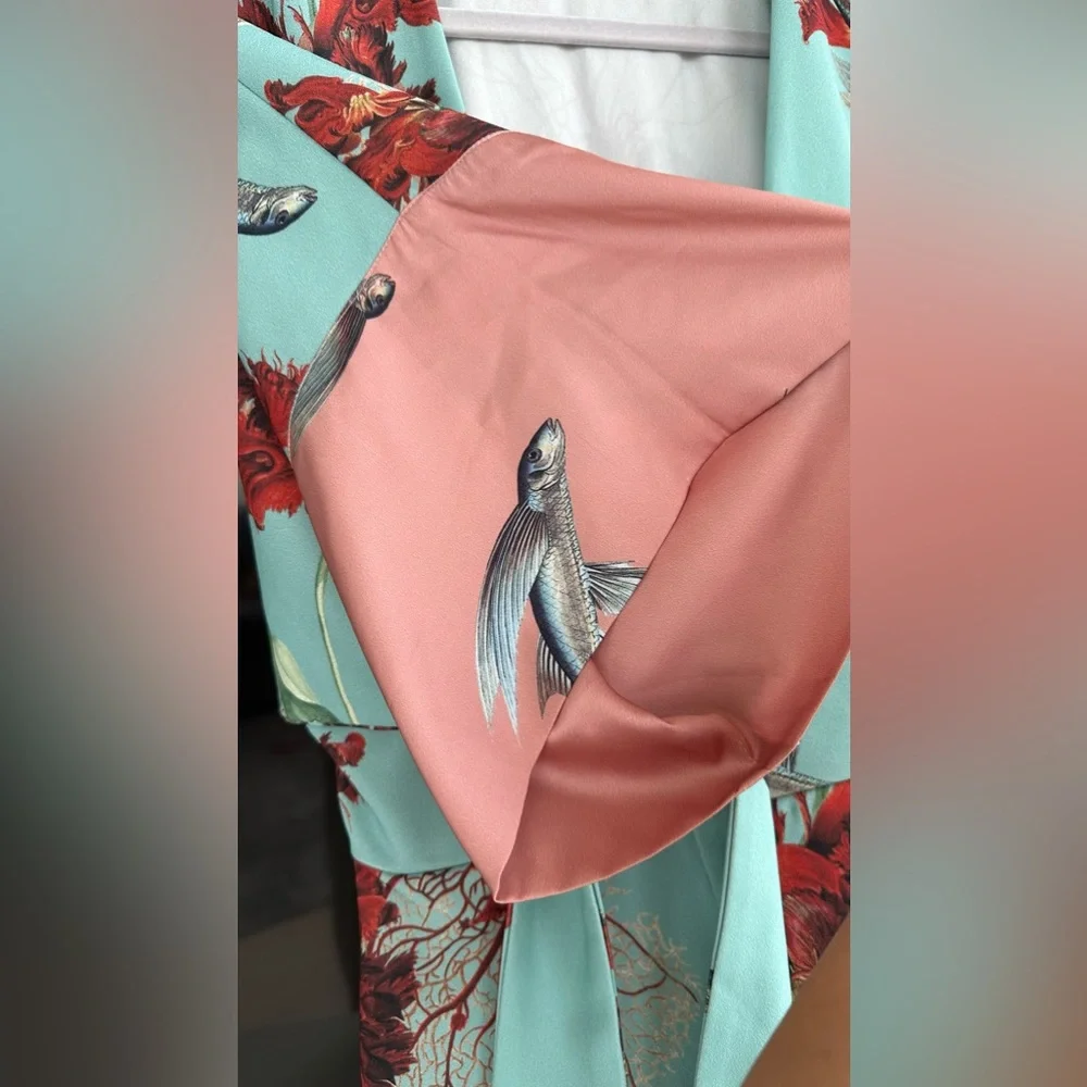 SOLD•PatBo Fish Kimono silk Sleeves - Picture 6 of 6